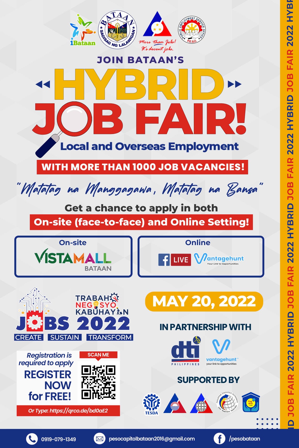 2022 Bataan Hybrid Job Fair Banner Vantagehunt
