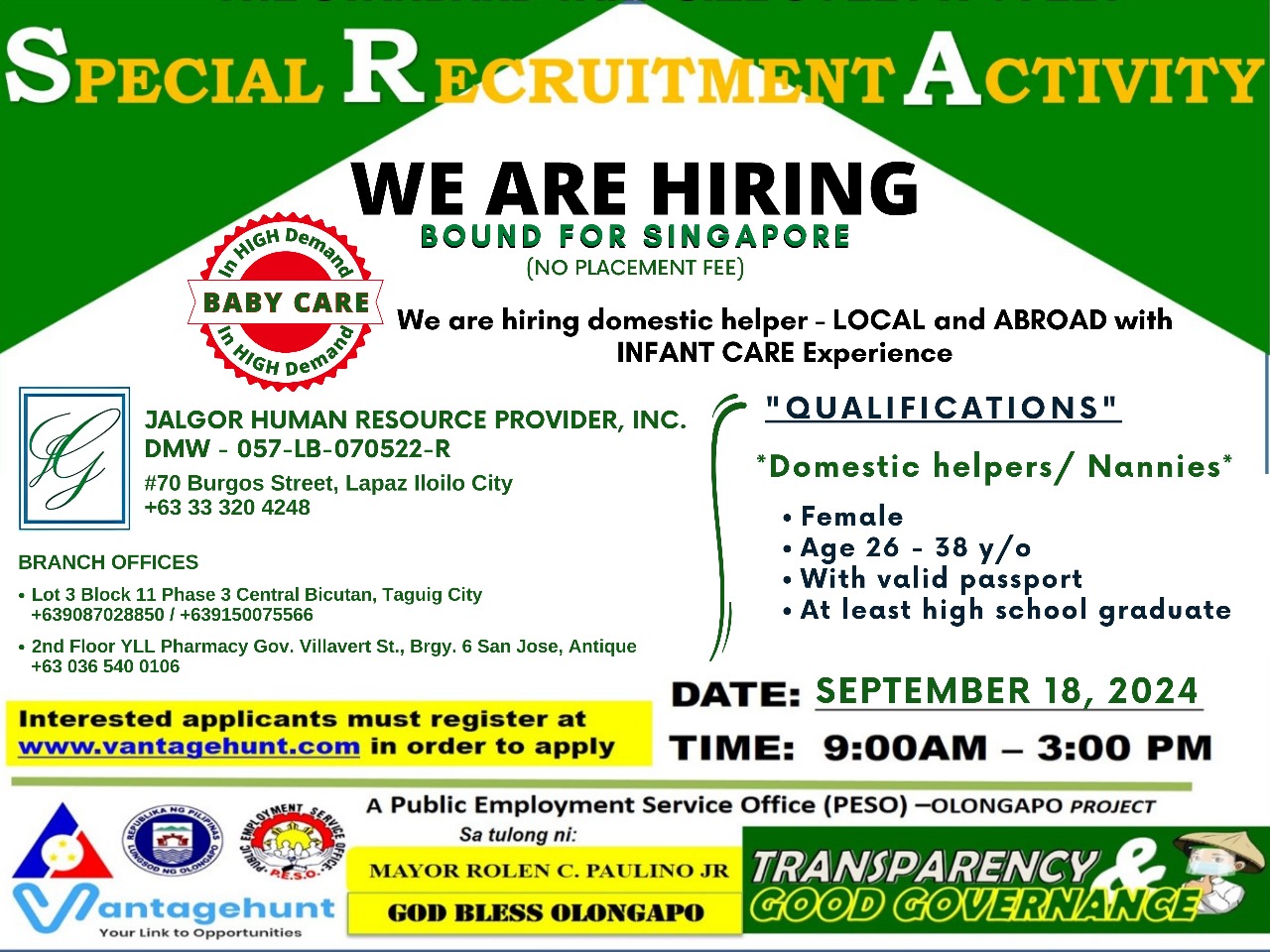 JALGOR Special Recruitment Activity Banner Vantagehunt