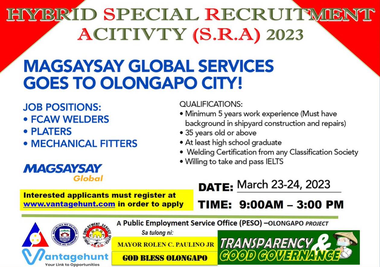 MAGSAYSAY GLOBAL Special Recruitment Activity Banner Vantagehunt
