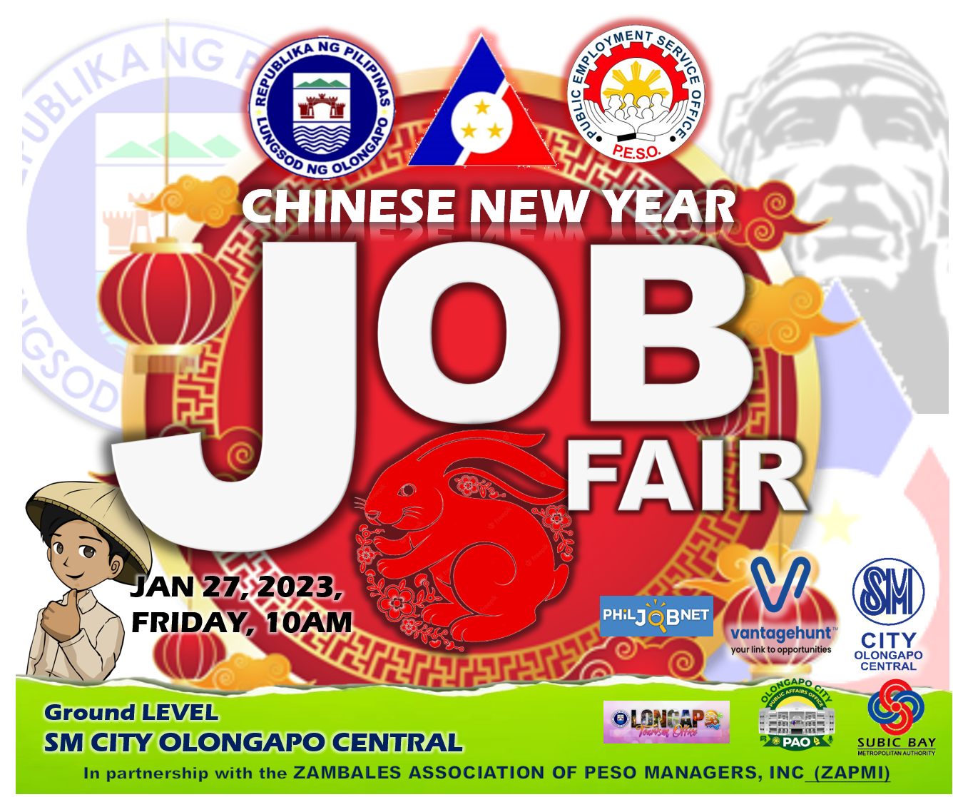 PESO Olongapo Post Chinese New Year Job Fair Banner Vantagehunt